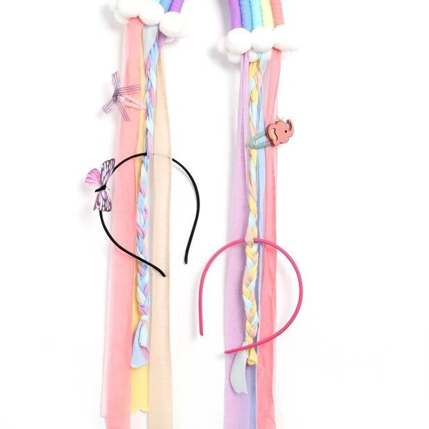 Rainbow Hair Accessory Holder, Clips & Bows Organiser, Hair Organiser, Children's Rainbow Hair Accessory Organiser, Rainbow Dream Catcher
