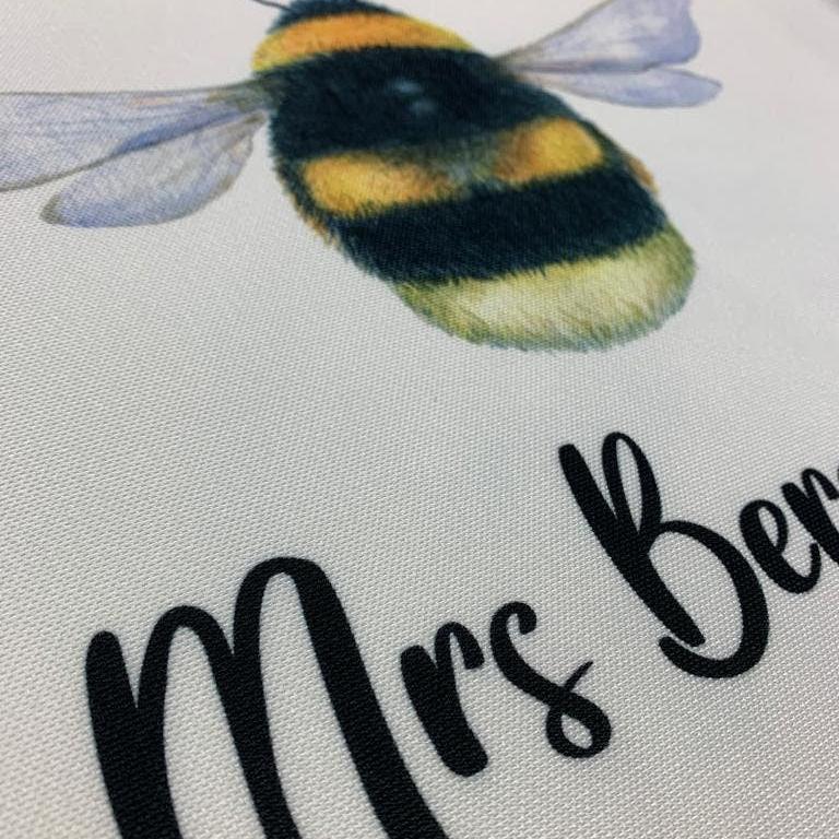 Personalised Bumblebee Tote Bag, Bumblebee Bag, Personalised Bee Gift, Uniform Bag, Bee Shopping Bag