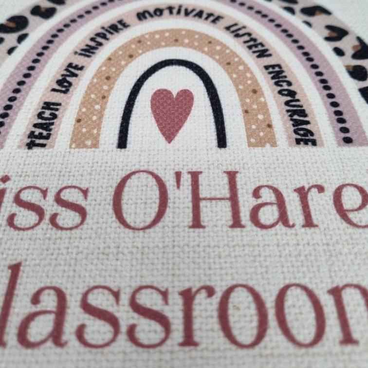 Personalised Teacher Flag, Hanging Pennant, Classroom Decor, Teacher Sign, Classroom Sign, Teacher Gift, Thank You Teacher, End Of Term Gift