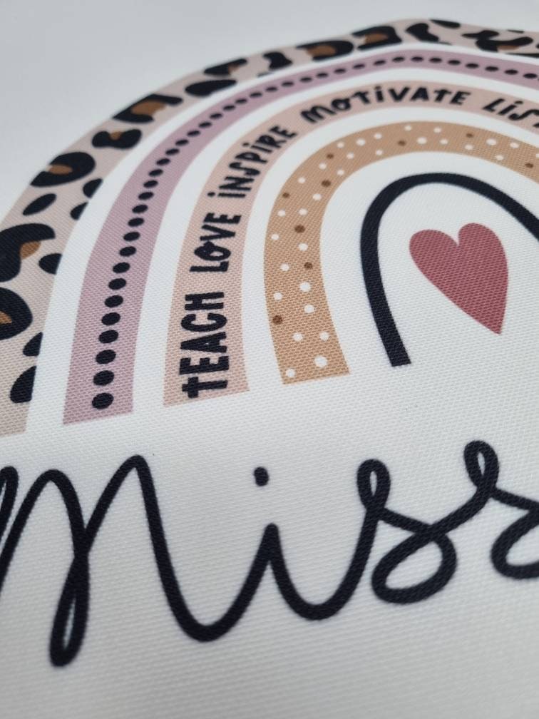 Personalised Teacher Tote Bag, Teacher Gift, Rainbow Teacher, Thankyou Teacher