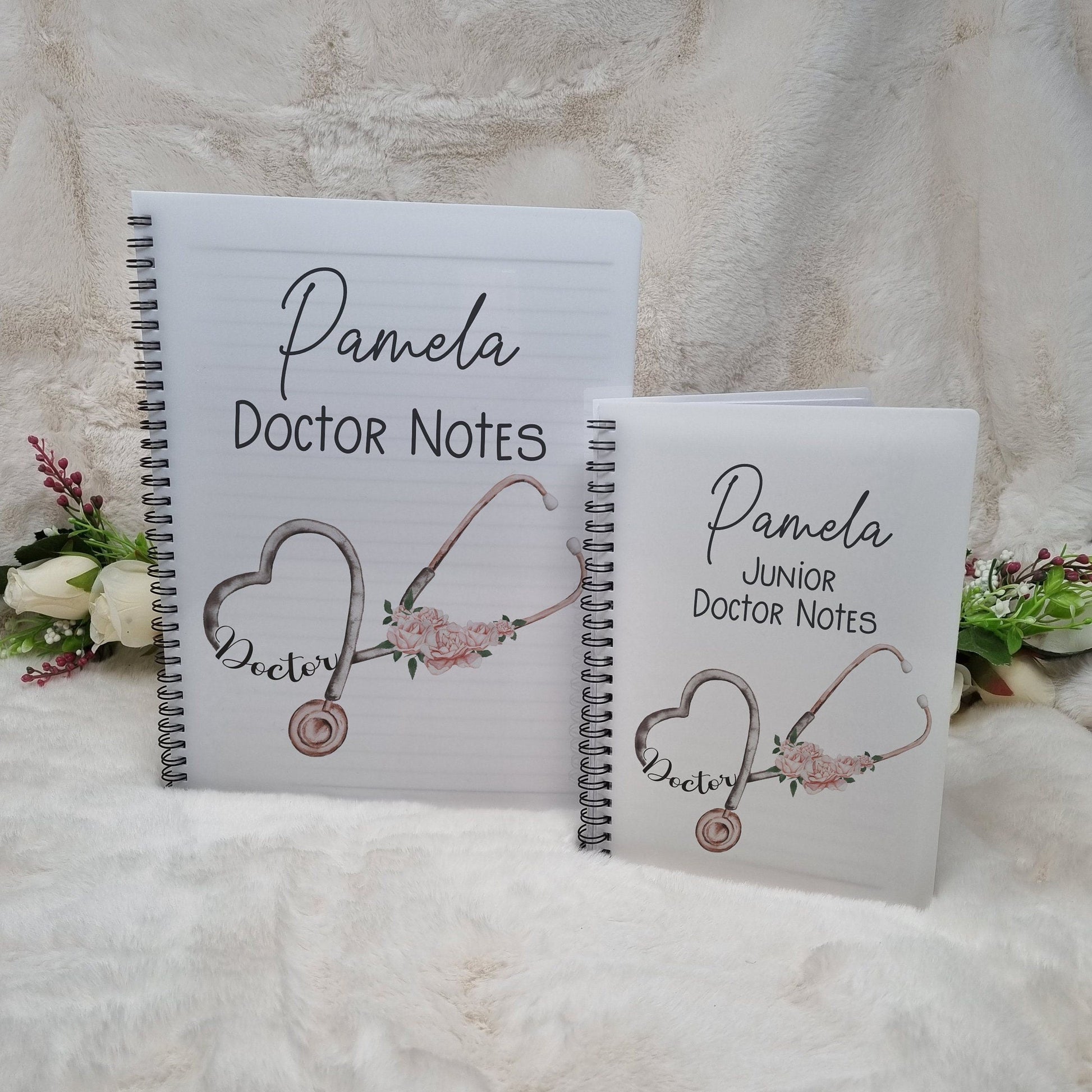 Doctor Notebook Pink or Blue, A4/A5 Notebook