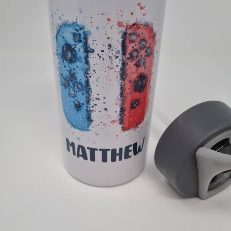 Personalised Gaming Controller Water Bottle, Boys Water Bottle, Gaming Legend, Gaming Gift, Gamer Water Bottle