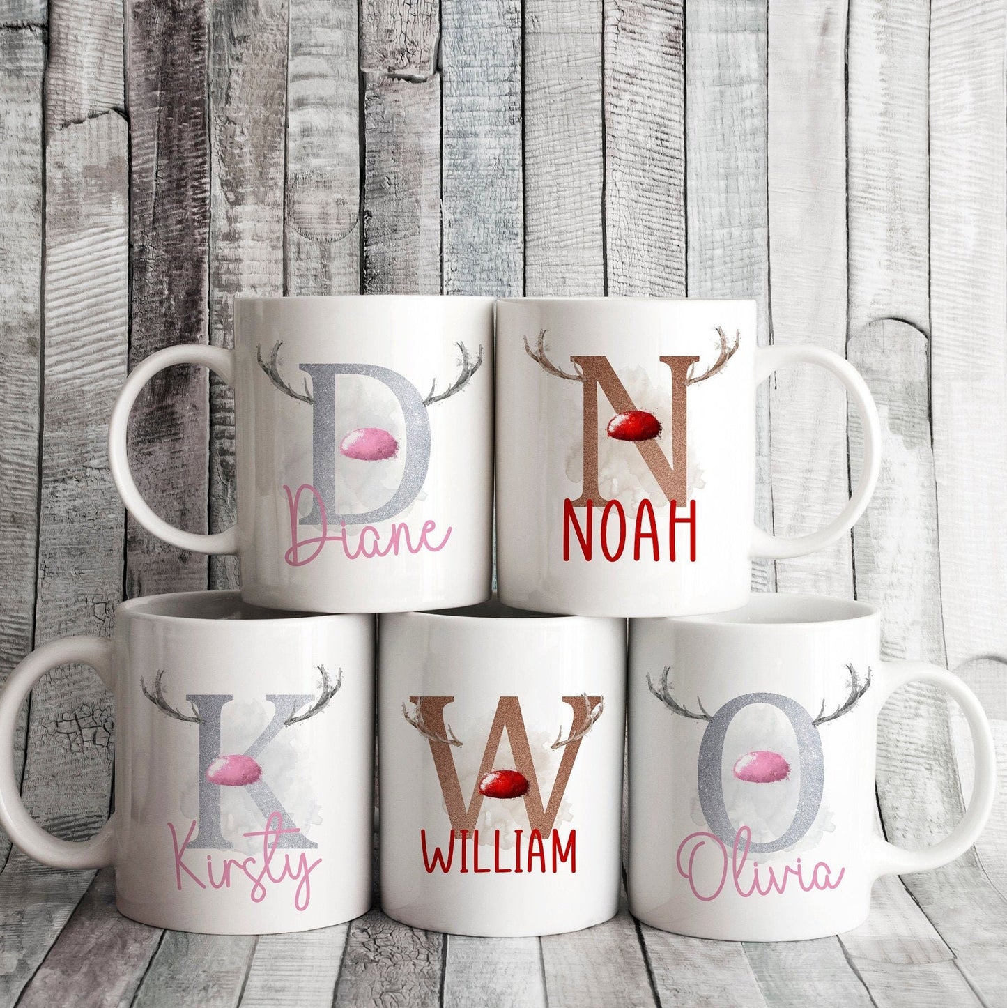 Personalised Christmas Mug, Christmas Eve Mug, Hot Chocolate Mug, Reindeer Mug, Personalised Christmas Gift Idea