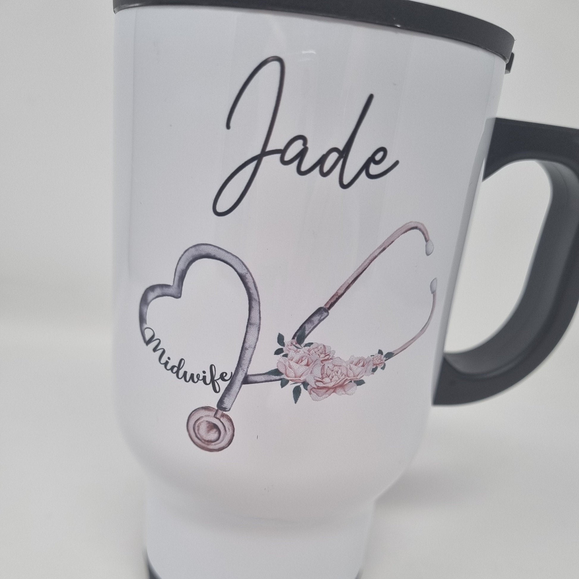 Midwife Stethoscope Travel Mug