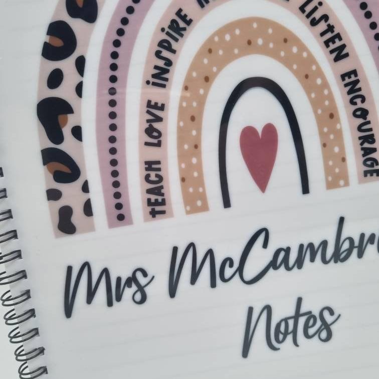 Personalised Teacher Rainbow Notebook A4/A5