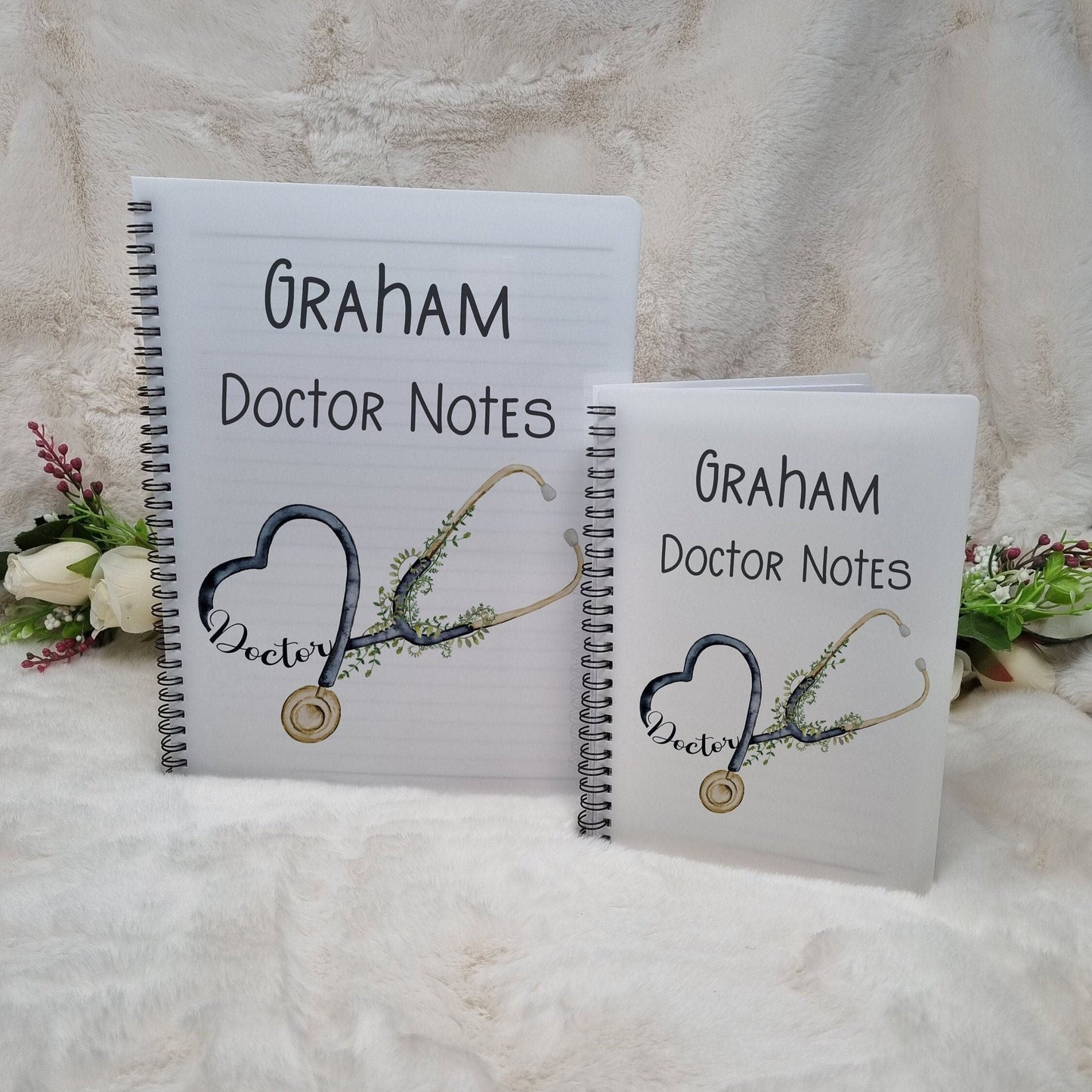 Doctor Notebook Pink or Blue, A4/A5 Notebook, Doctor Gift, Personalised Doctor Notebook, Junior Doctor