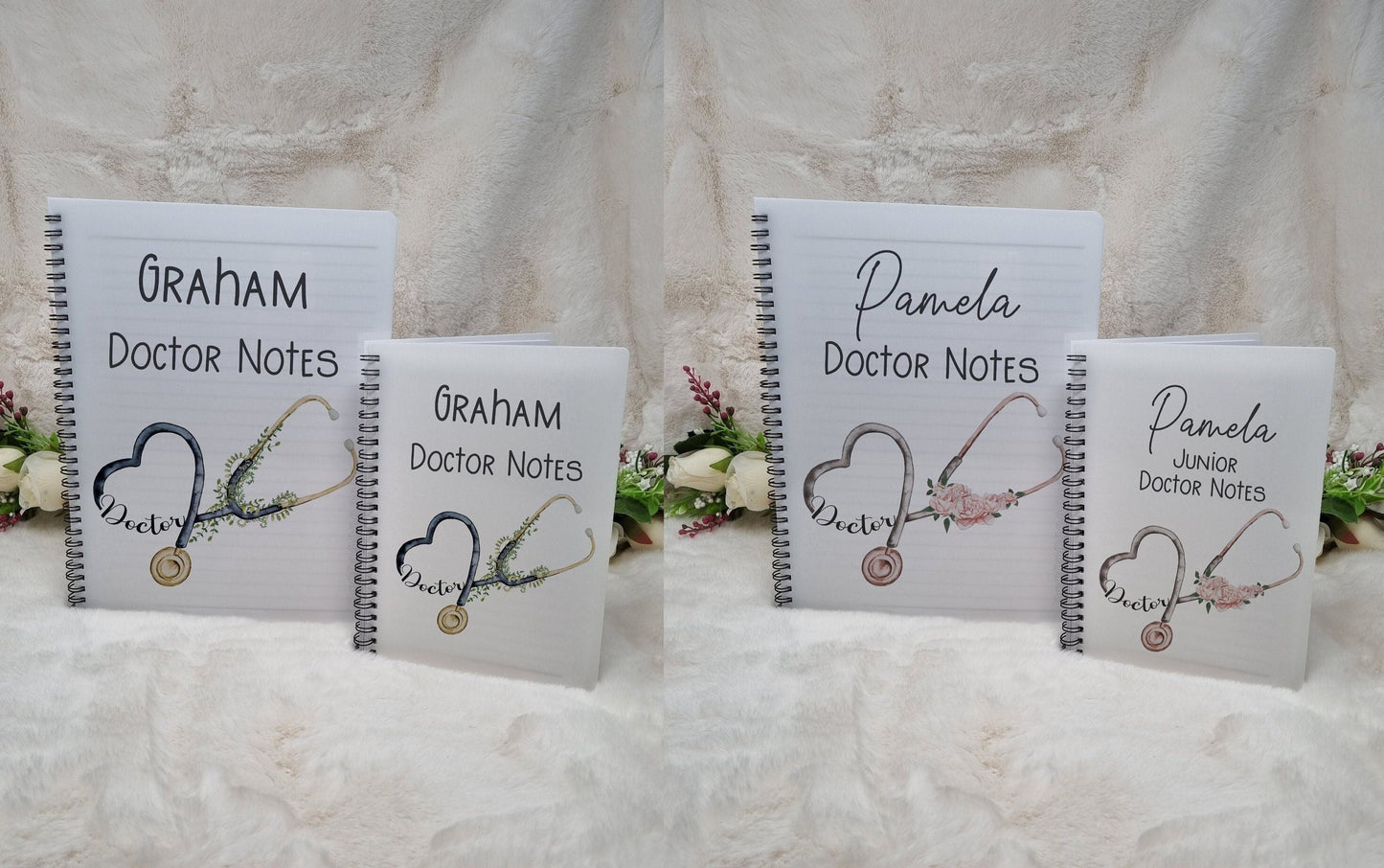 Doctor Notebook Pink or Blue, A4/A5 Notebook, Doctor Gift, Personalised Doctor Notebook, Junior Doctor