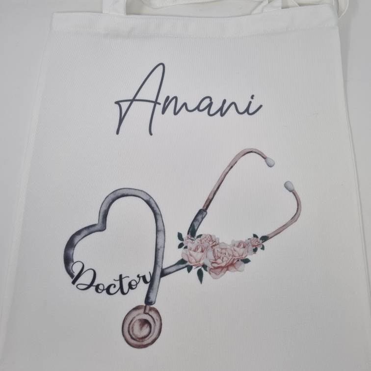 Personalised Doctor Tote Bag, Doctor Gift, Junior Doctor Tote Bag, Doctor Bag, Uniform Bag
