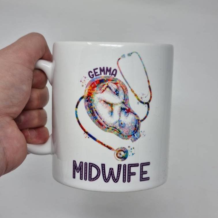 Personalised Midwife Mug, Midwife Mug, Midwife Gift, Student Midwife Mug,Student Midwife Gift