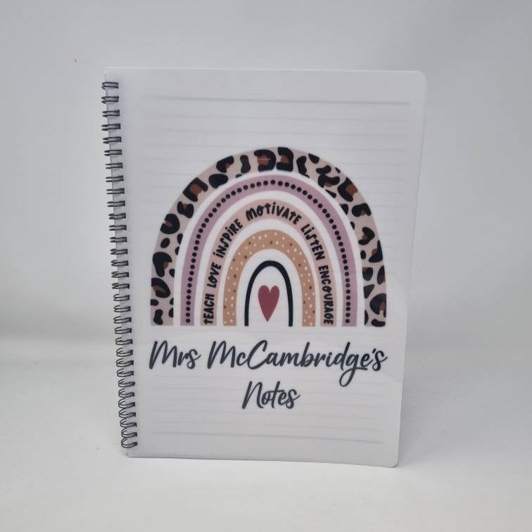 Personalised Teacher Rainbow Notebook A4/A5
