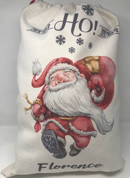 Large Luxury Personalised Santa Christmas Sack, Santa Sack
