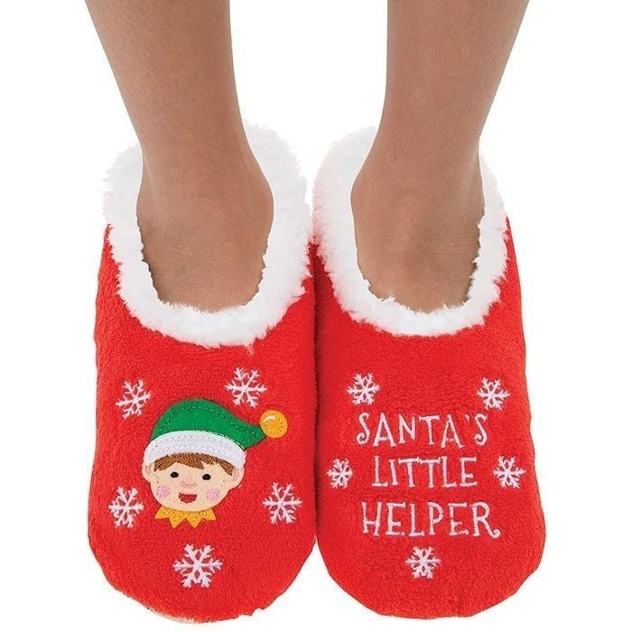 Childrens Christmas Elf Slippers, Christmas Slippers, Snoozie Slippers, Christmas Elf Slippers