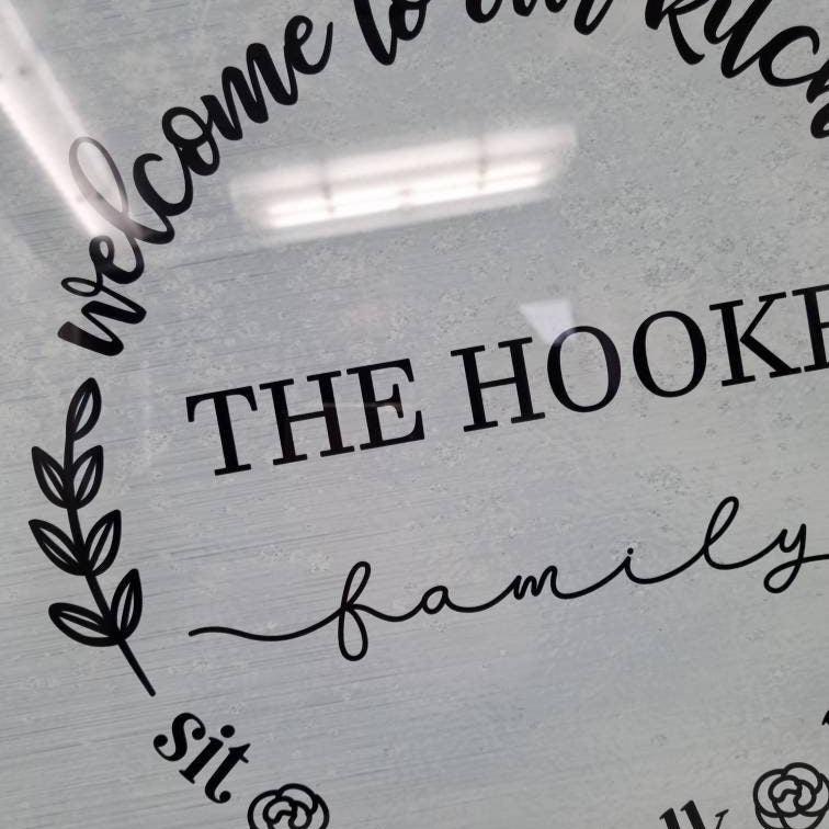 Welcome To Our Kitchen Personalised Glass Chopping Board, Kitchen Accessory, Chopping Board