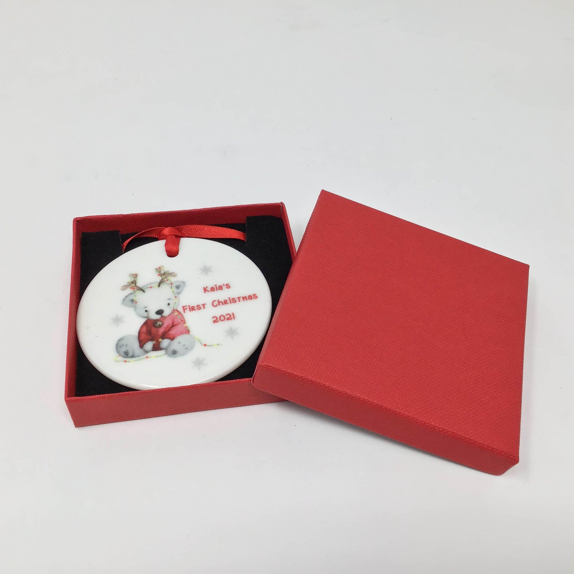 First Christmas Bauble Red Bear