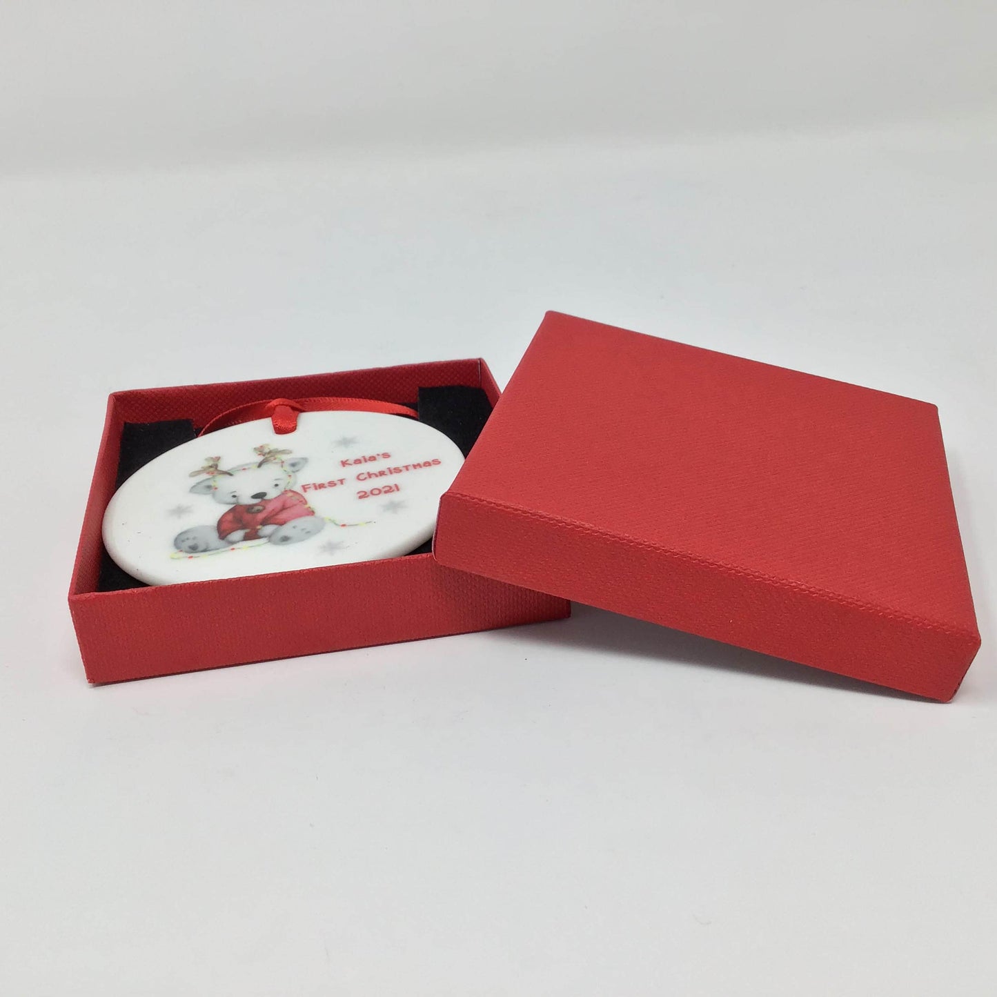Baby Boy First Christmas Bauble, Teddy 1st Christmas Hanging Decoration, Baby's First Christmas, Teddy Bear Christmas, Christmas Keepsake