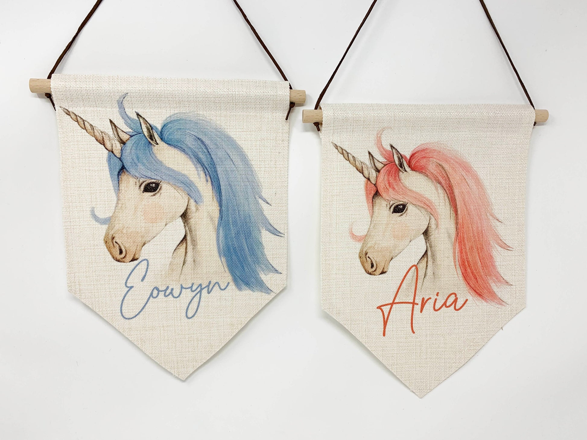 Personalised Unicorn Hanging Flag