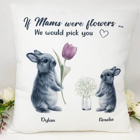 Personalised Rabbit Female Relation Cushion