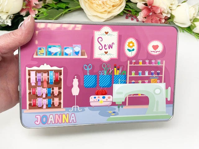 Sewing Craft Personalised Tin