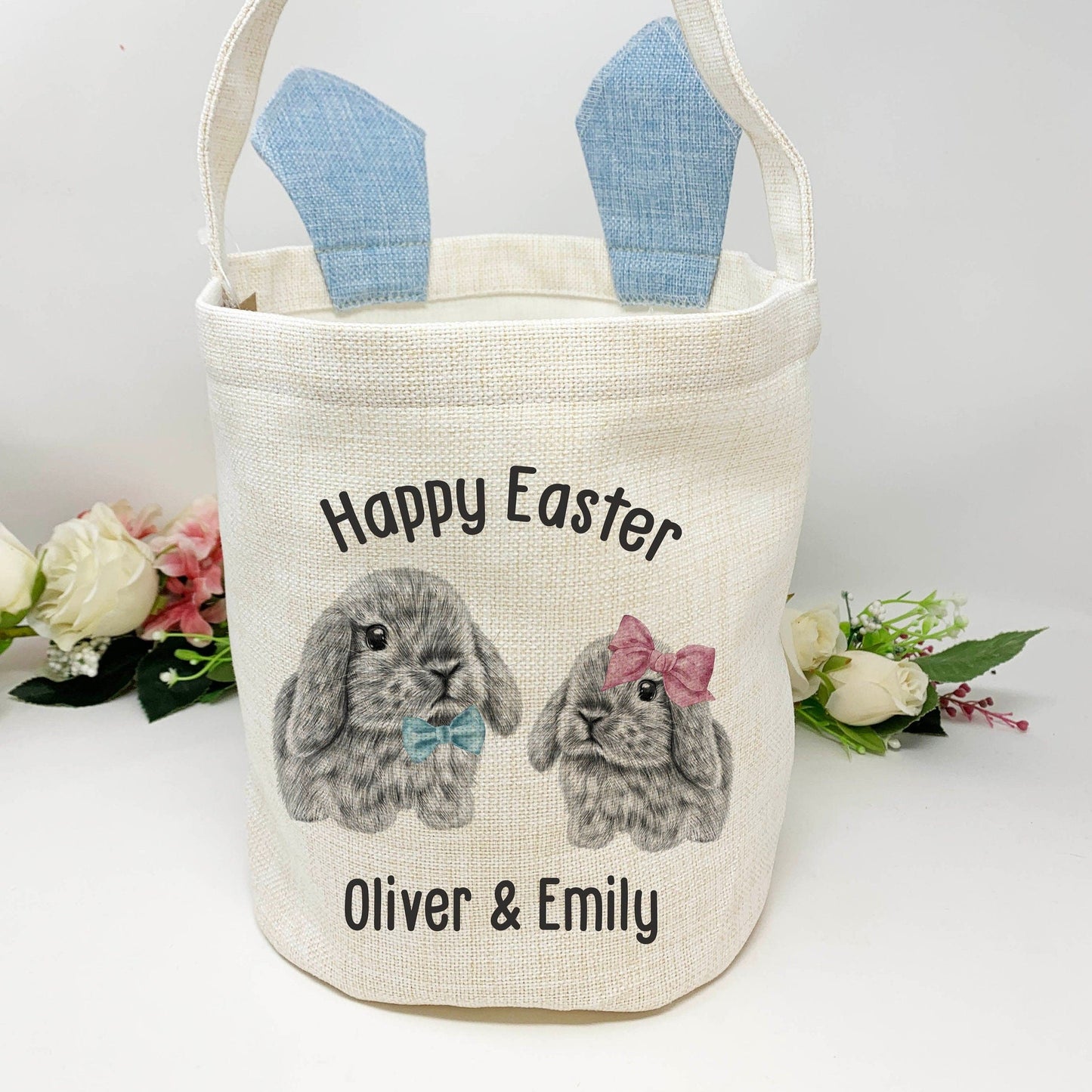 Easter Bag, Easter Bunny Bag, Bunny Treat Bag, Easter Treat Bag, Bunny Bag With Ears, Easter Gift, Personalised Easter Bag