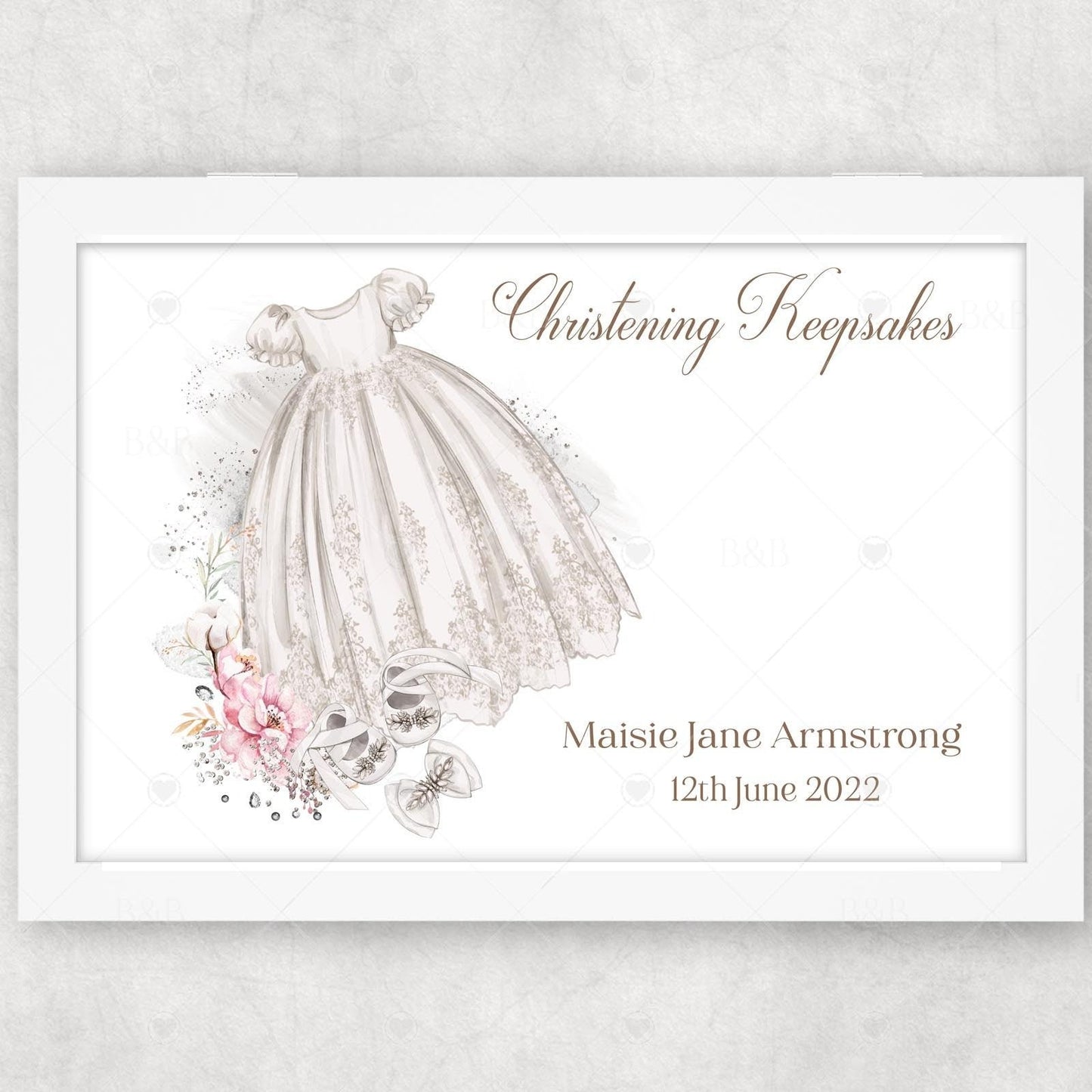 Christening, Baptism, Keepsake Box, Memory Box, Holy Communion, Girls Christening Dress, Christening Box,