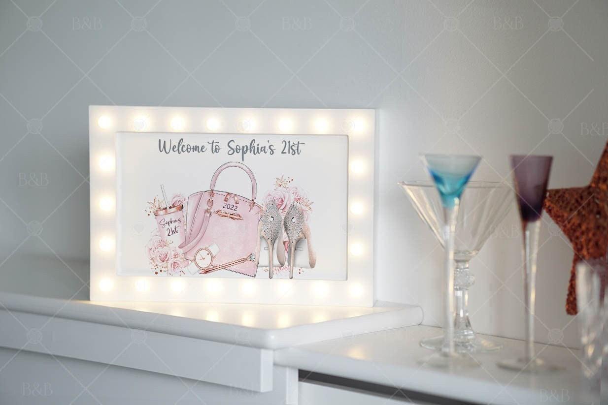 Wooden LED Birthday Celebration Sign