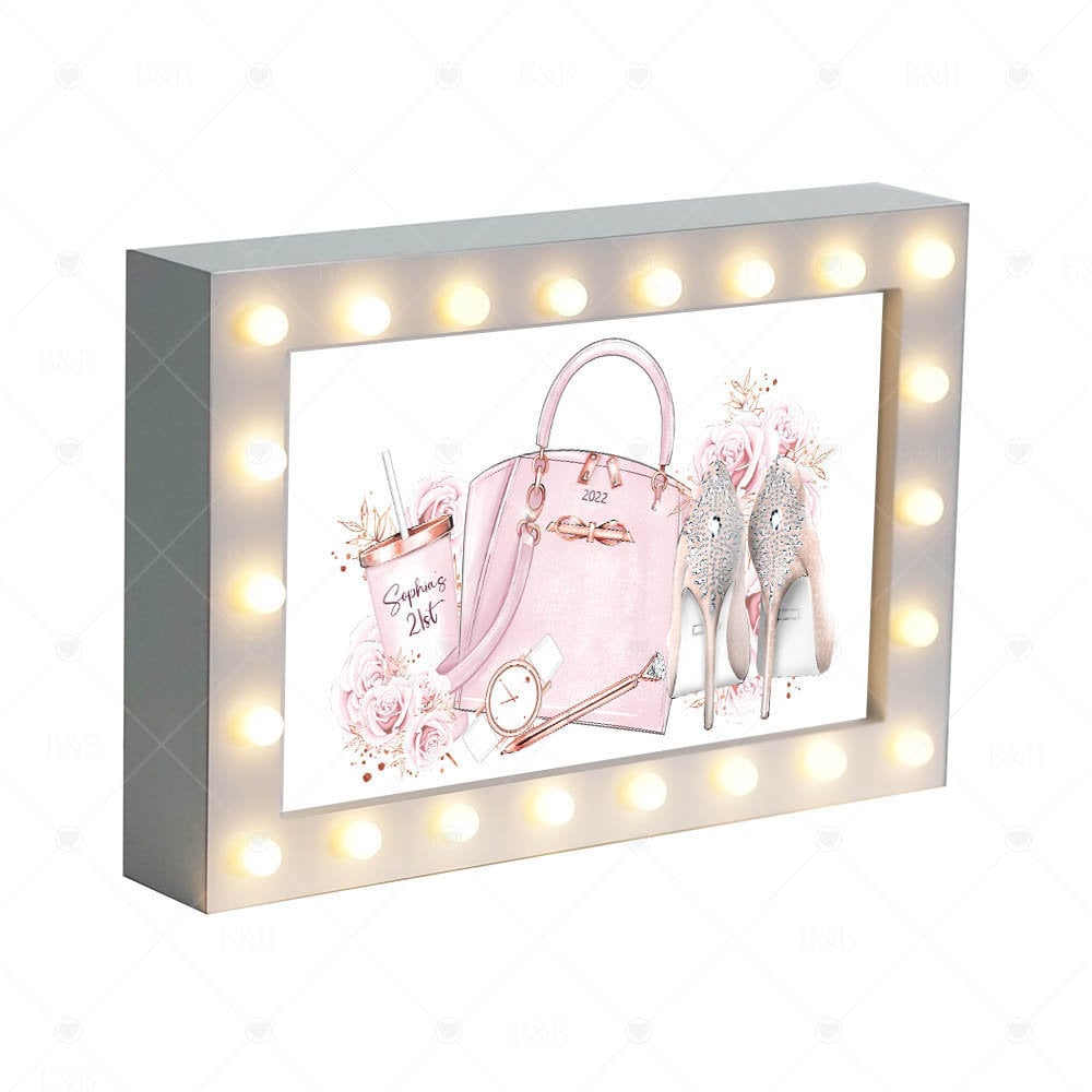 Wooden LED Birthday Celebration Sign