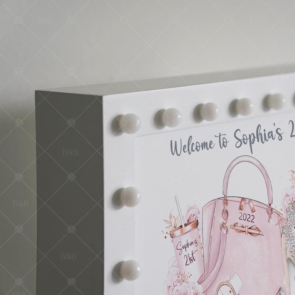 Wooden LED Birthday Celebration Sign