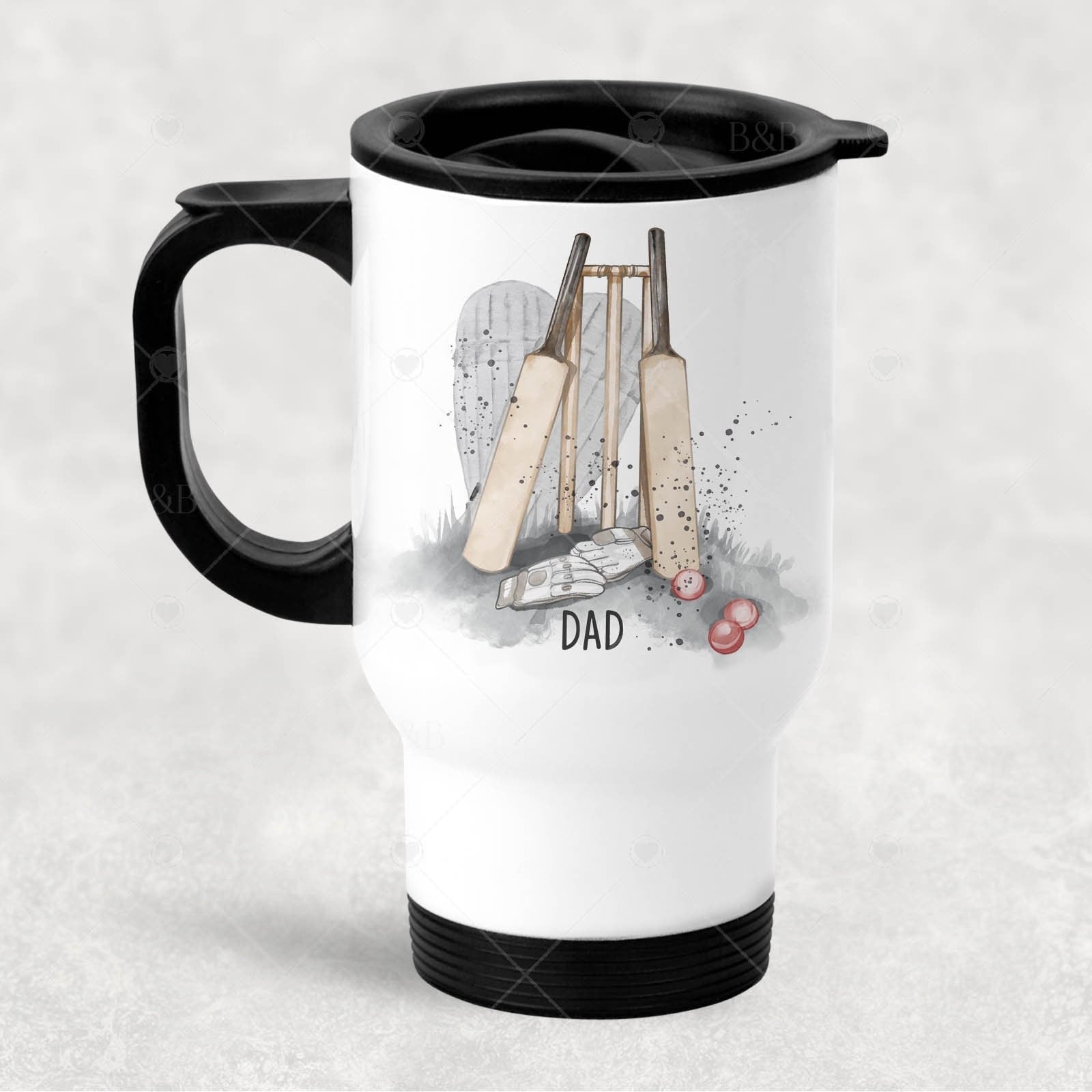 Personalised Cricket Travel Mug