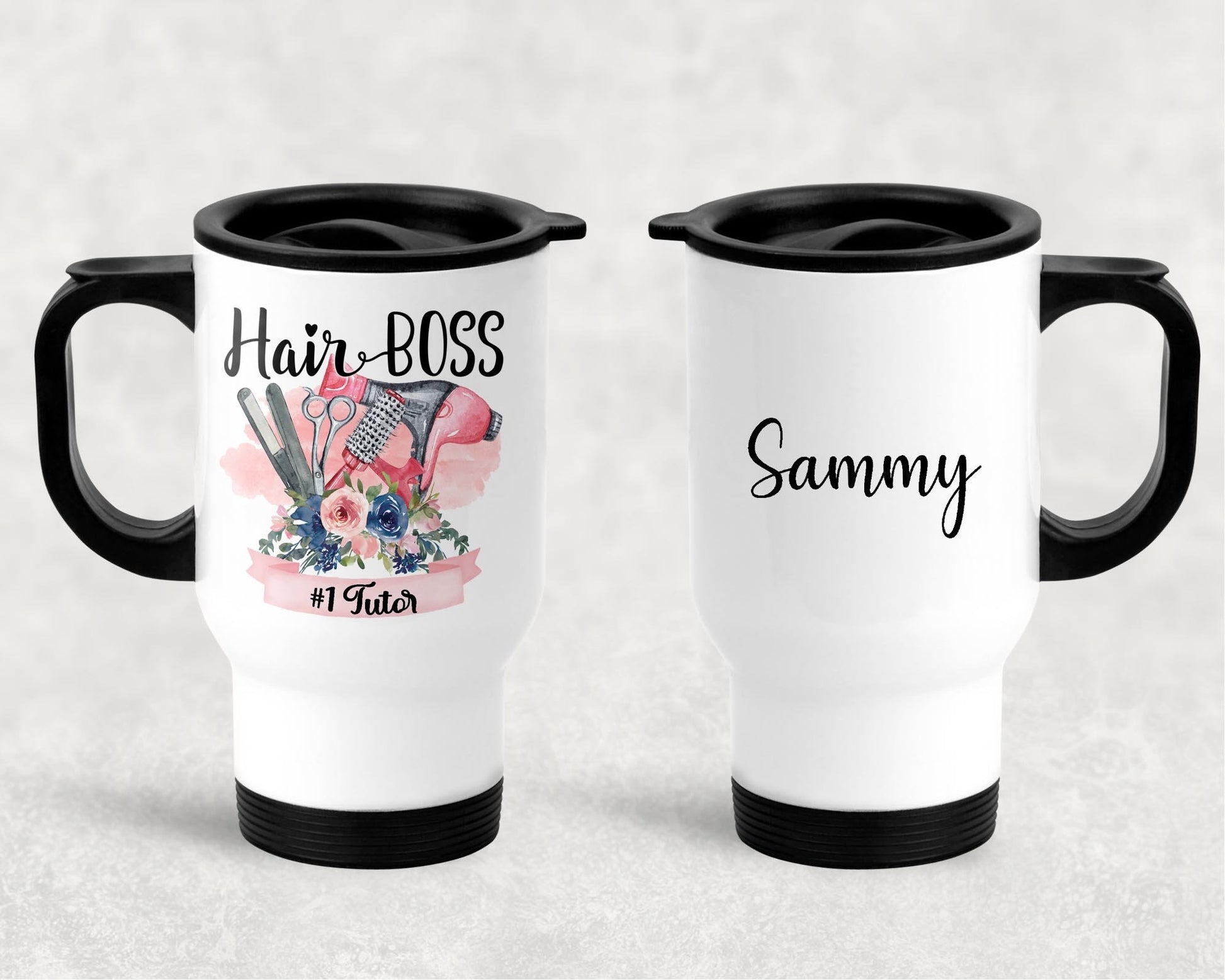 Personalised Hair Stylist, Hair Mentor Travel Mug