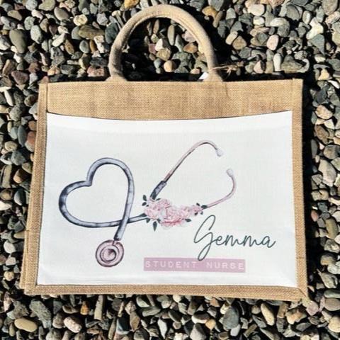 Lunch work bag for nurse midwife healthcare worker student nurse gift bag book bag nurse healthcare worker student personalised nurse bag
