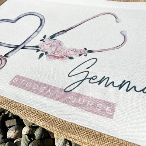 Lunch work bag for nurse midwife healthcare worker student nurse gift bag book bag nurse healthcare worker student personalised nurse bag