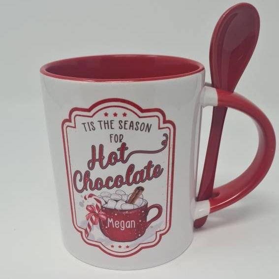 Christmas Hot Chocolate Mug, Personalised Christmas Mug, Hot Chocolate Mug