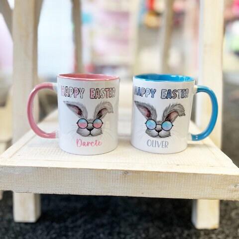 Personalised Easter Bunny Face Mug