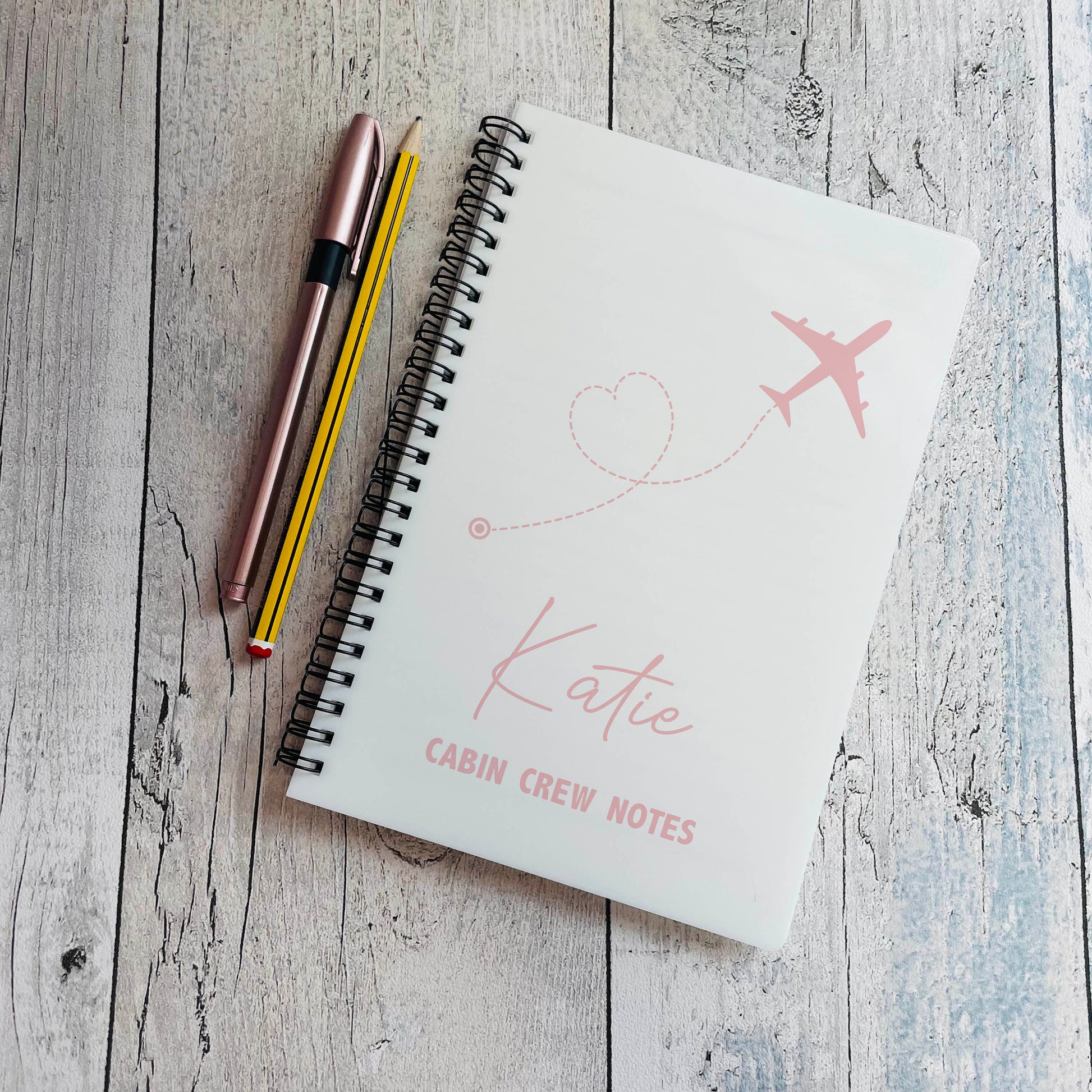 Personalised Silhouette Cabin Crew Notebook