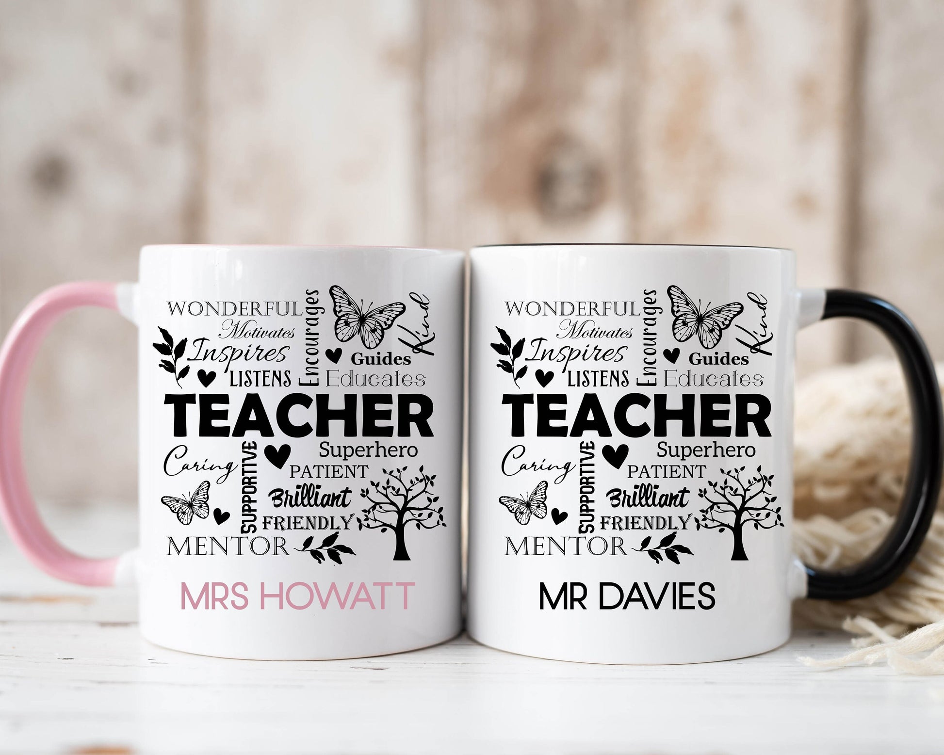 Personalised Teacher Word Mug