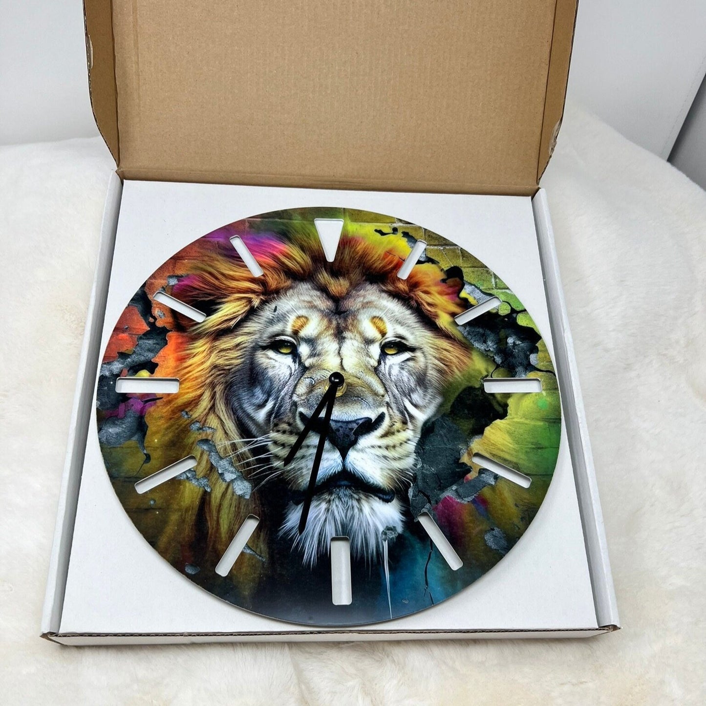 Lion Clock, Reggae Themed Clock, Lion Clock, Reggae Clock, Reggae Gift, Lion of Judah, Lion in Wall Clock
