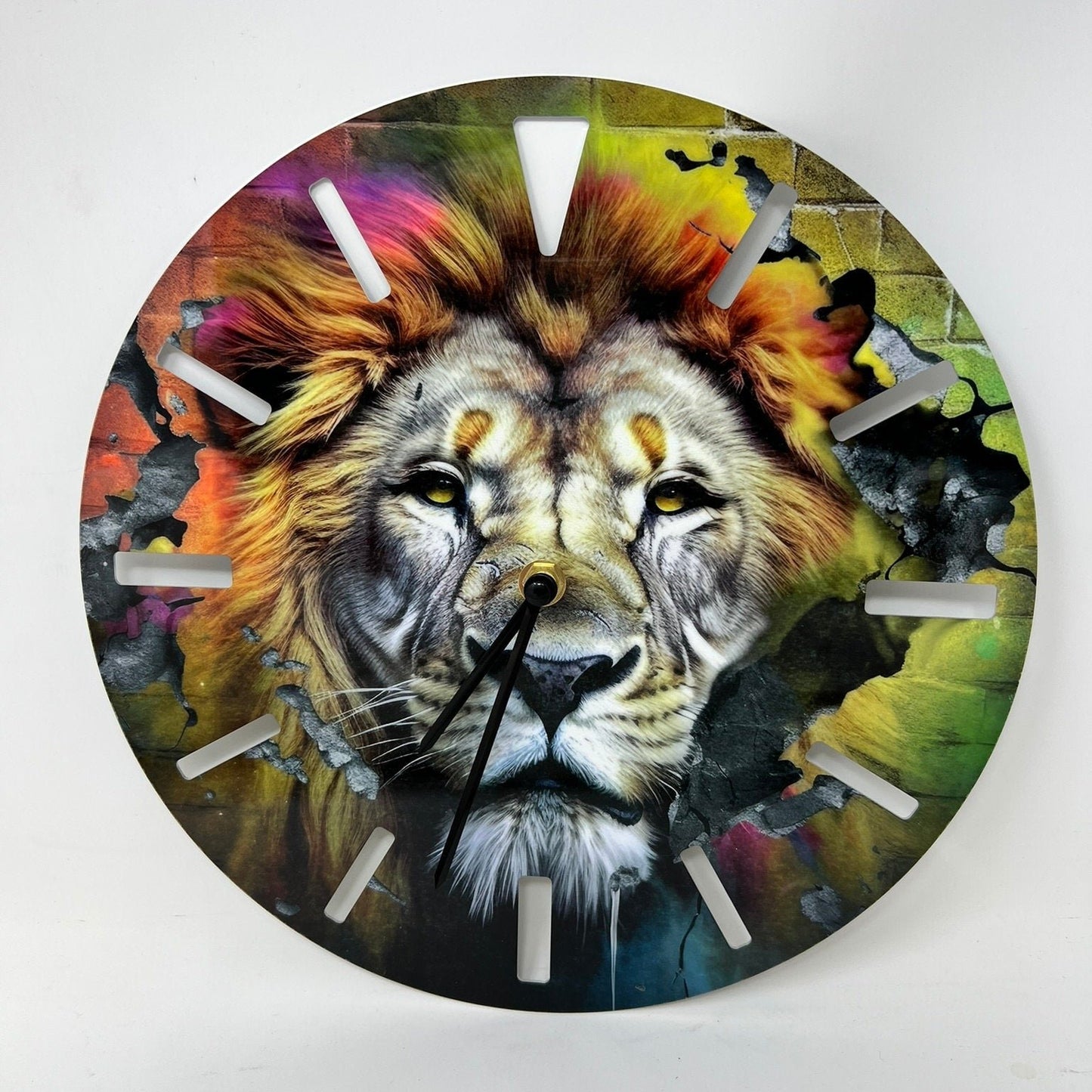Lion Clock, Reggae Themed Clock, Lion Clock, Reggae Clock, Reggae Gift, Lion of Judah, Lion in Wall Clock