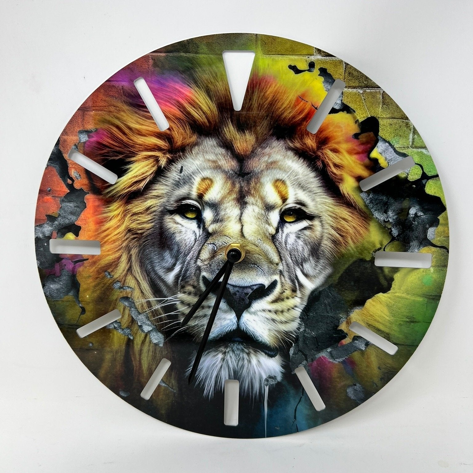 Lion Wall Clock Reggae Themed