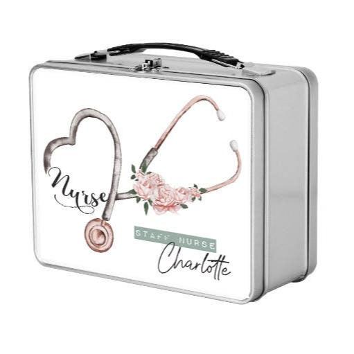 Personalised Nurse, Personalised Healthcare Worker Lunch Box, Male Nurse Lunch Box, Student Nurse Lunch Box, HCA Lunch Box, Healthcare Gift