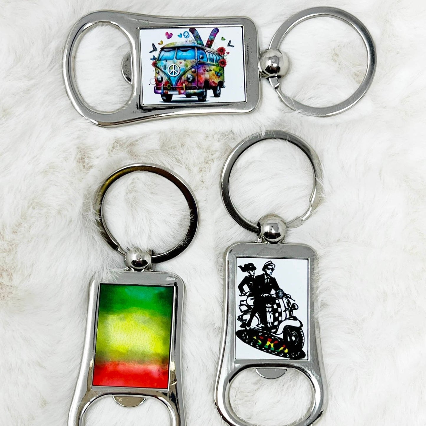 Bottle Opener Keyring, Reggae Gift, Campervan Gift, Ska Gift, Camper Gift, Bottle Opener,