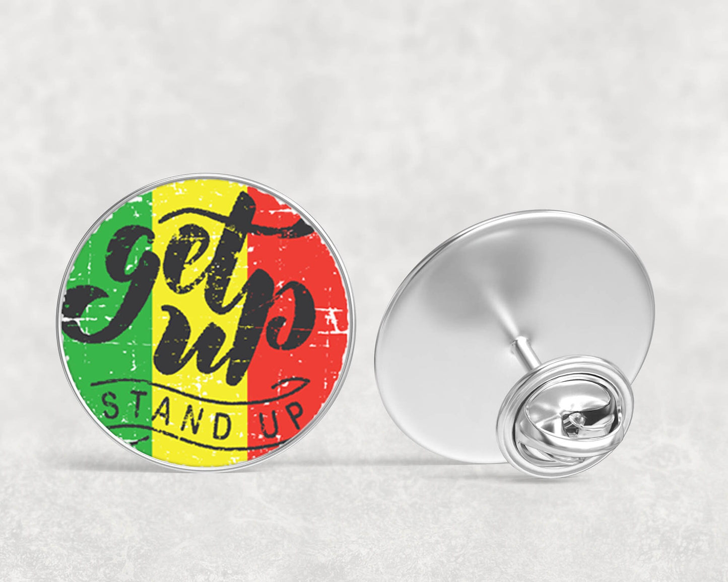 Pin Badge Reggae Theme, Weed Pin Badge, Rasta Pin Badge, Get Up Stand Up Pin Badge, Reggae Gift, Bag Badge, Rasta Gift, Pink Weed,