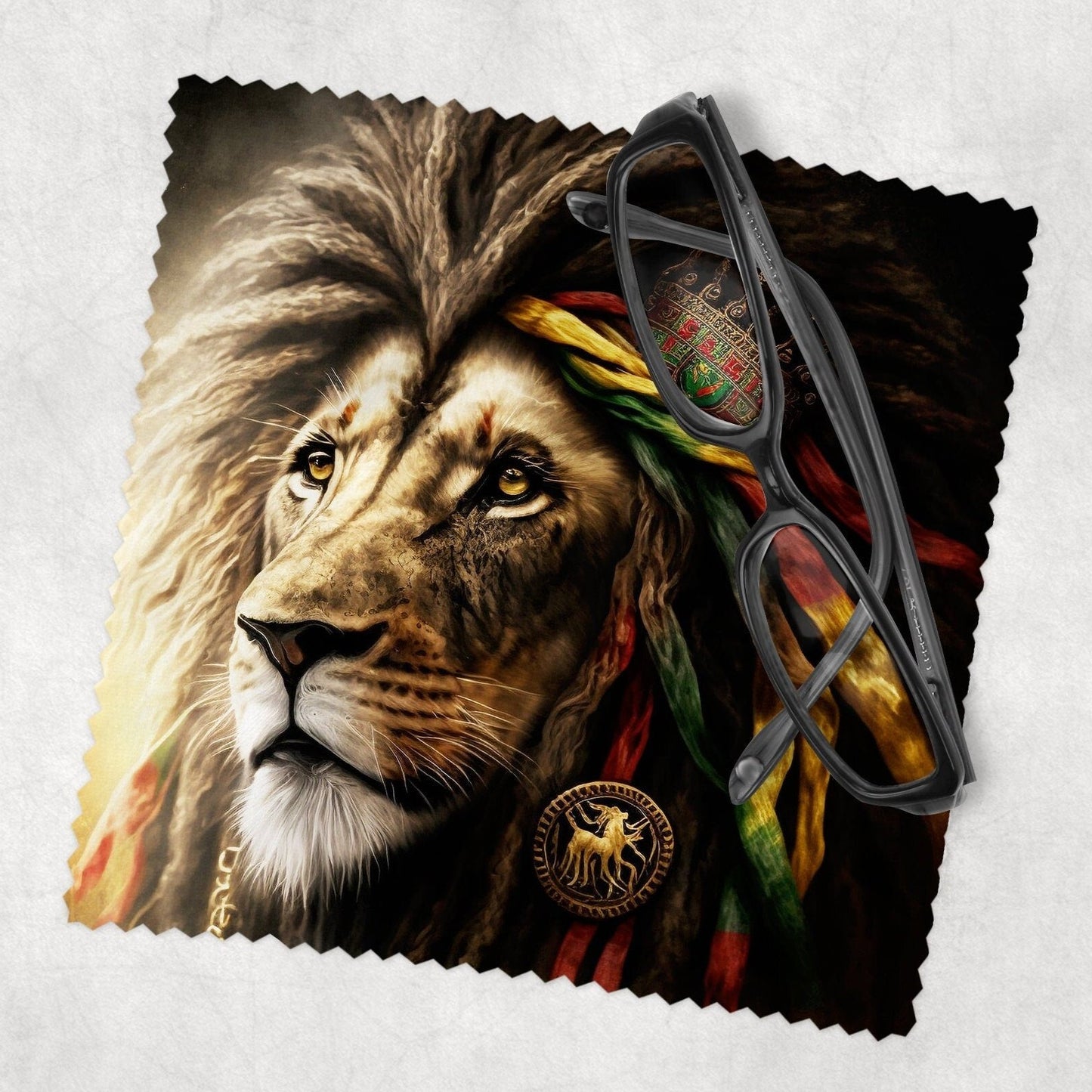 Lion Lens Cloth 3 Designs, Reggae Lion Lens Cloth, Glasses Cleaning Cloth, Reggae Gift, Lion Theme Gift, Lion of Judah,