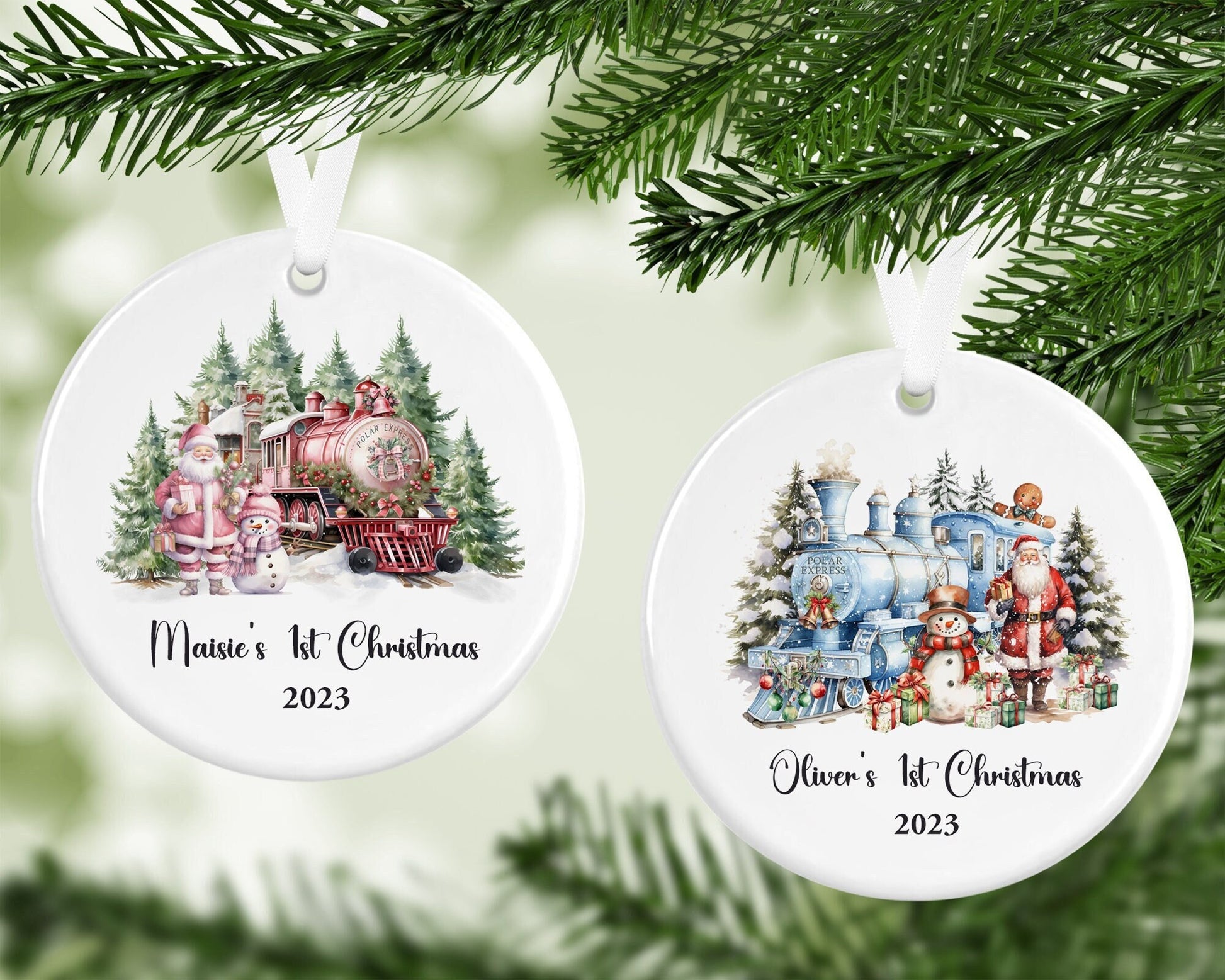 Baby's First Christmas Train Bauble