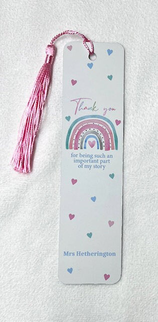 Personalised Teacher Bookmark Gift, Teacher Gift, End of Term Gift, Personalised Teacher Gift, Personalised Bookmark, Reading Gift,