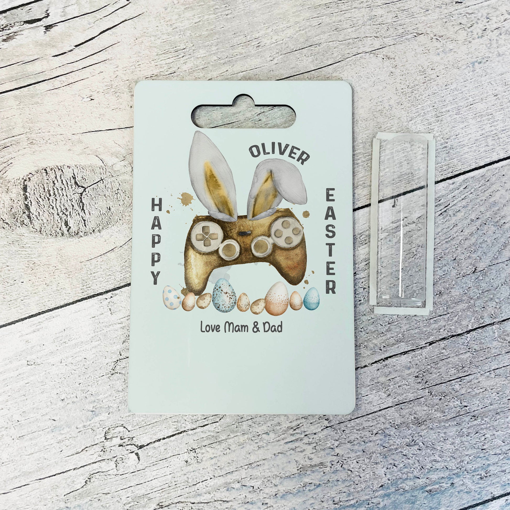 Personalised Wooden Easter Money Wallet