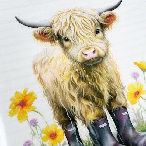 Personalised Cute Highland Cow Notebook