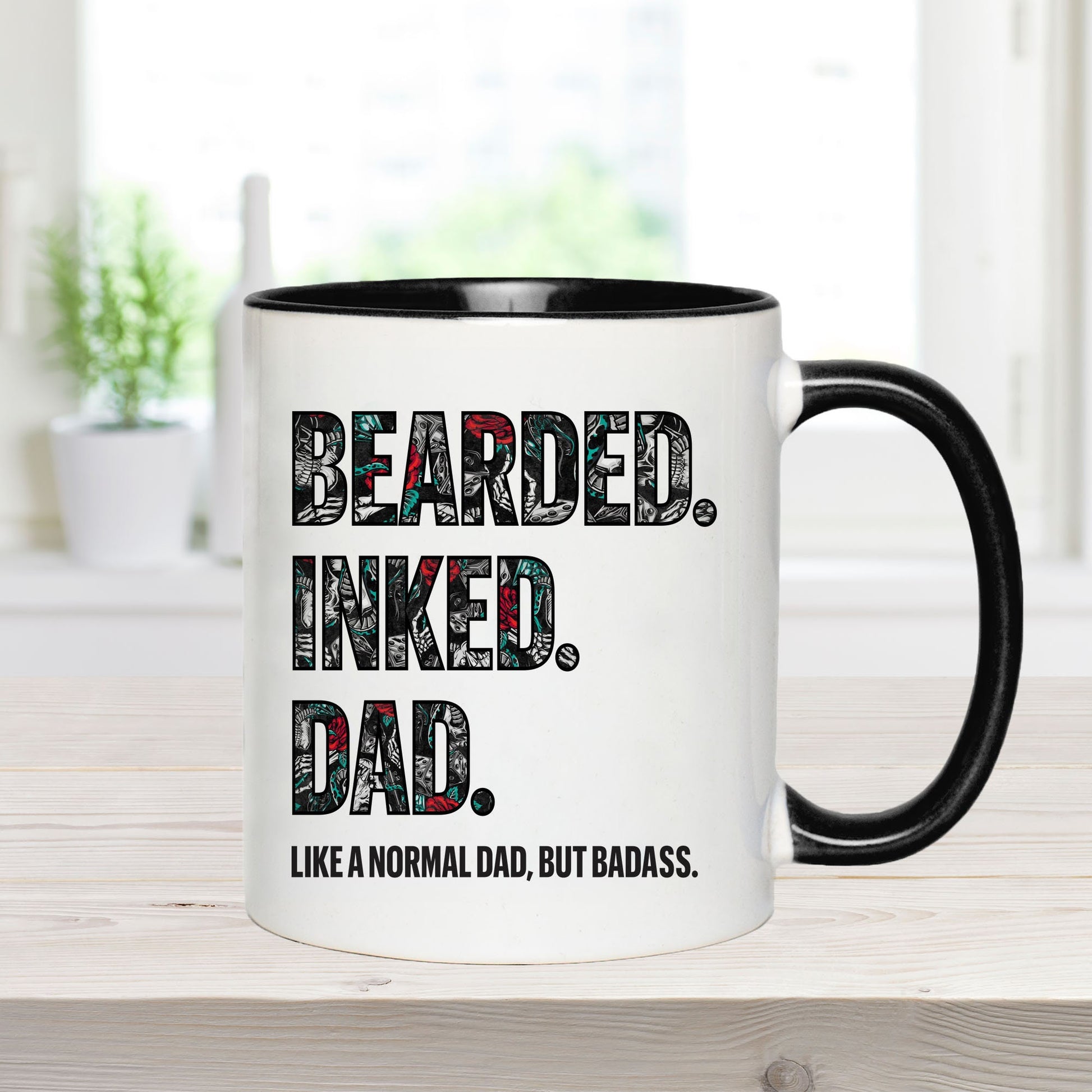 Personalised Tattoo Inked Dad Mug