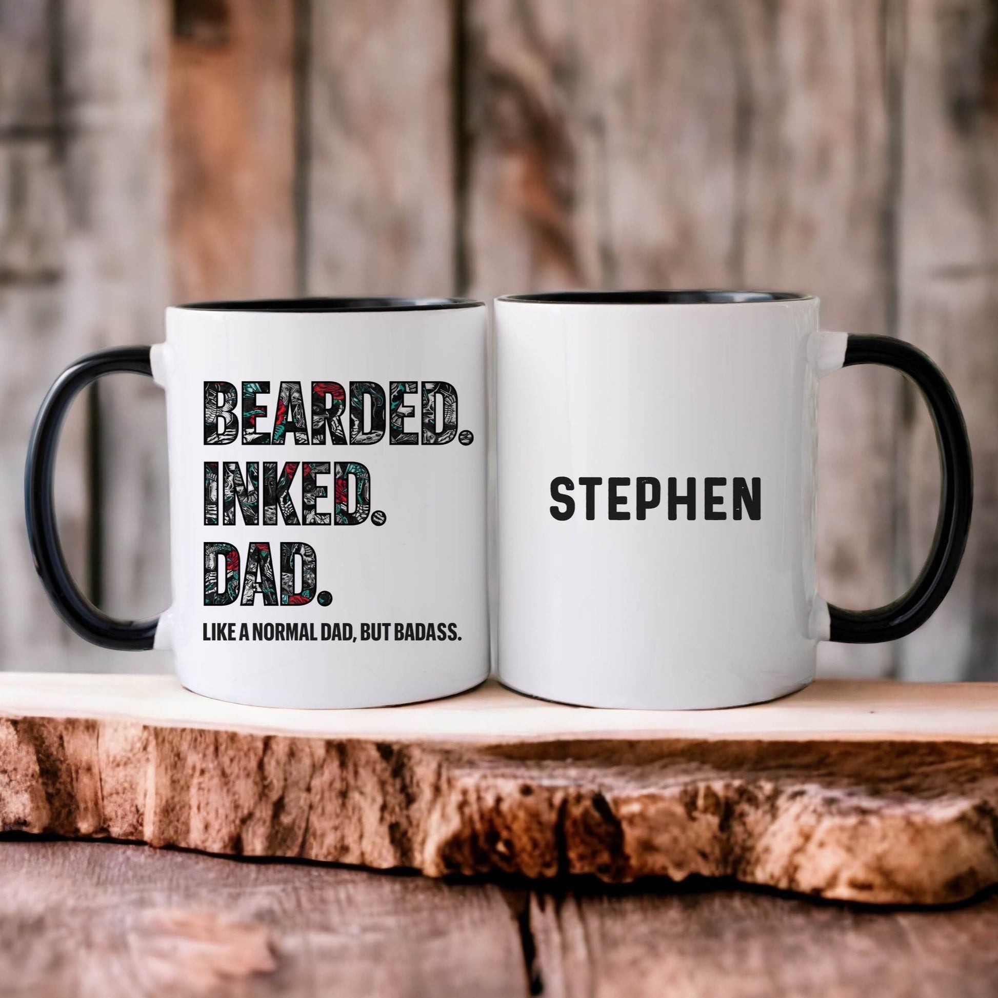 Personalised Tattoo Inked Dad Mug