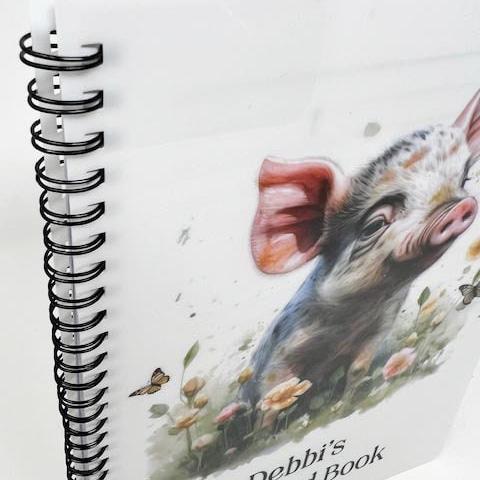 Personalised Pig Butterflies Notebook