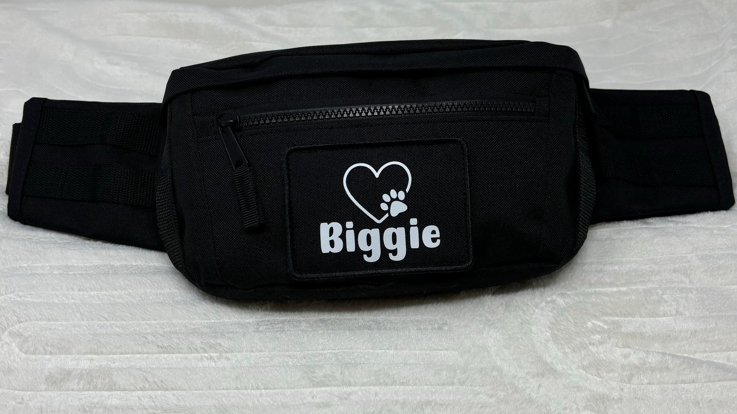 Personalised Dog Walking Bum Bag, Waist Bag, Dog Walking Bag, Hands-Free Pet Bag, Pet Gift